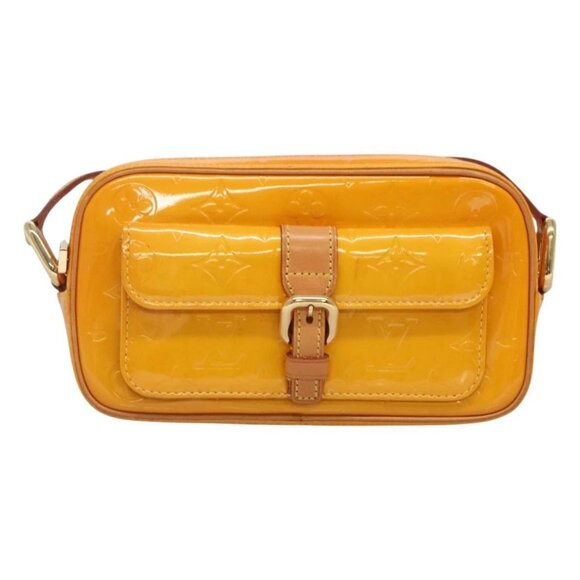 LOUIS VUITTON Monogram Vernis Christy MM Shoulder Bag Jaune - Picture 9 of 16